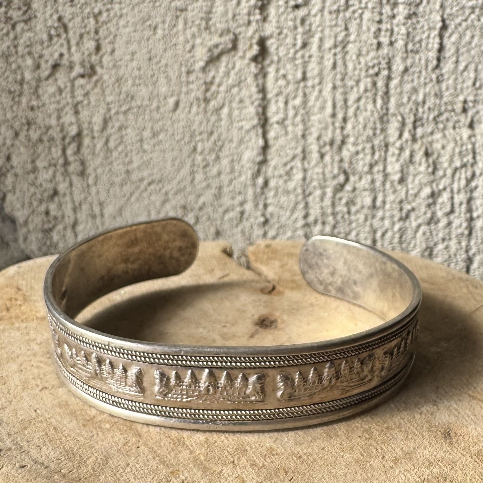 Southeast Asian Sterling Silver Cuffs Cuff Cambodia Temples | 1/4" Cuff