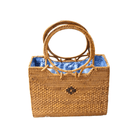 Top Handle Rattan Tote Bag Tote The Artisan and Company