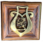 Trace Mayer "Wooden Frame with Horse Brass" Museum Bee Museum Bees Trace Mayer Antiques