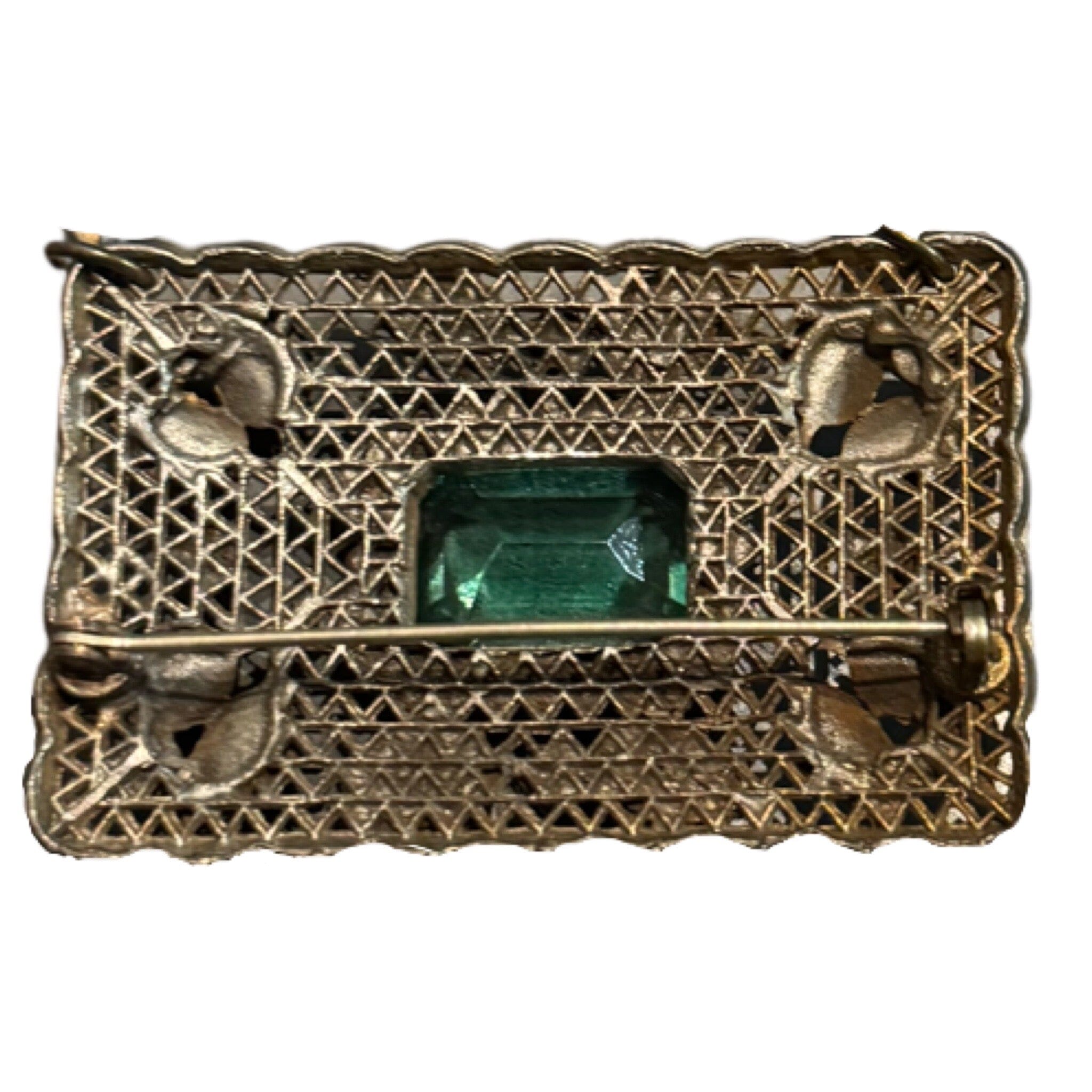 Vintage 1800s Filigree Sash Brooch turned Pendant Necklace Necklace Erin Knight Designs