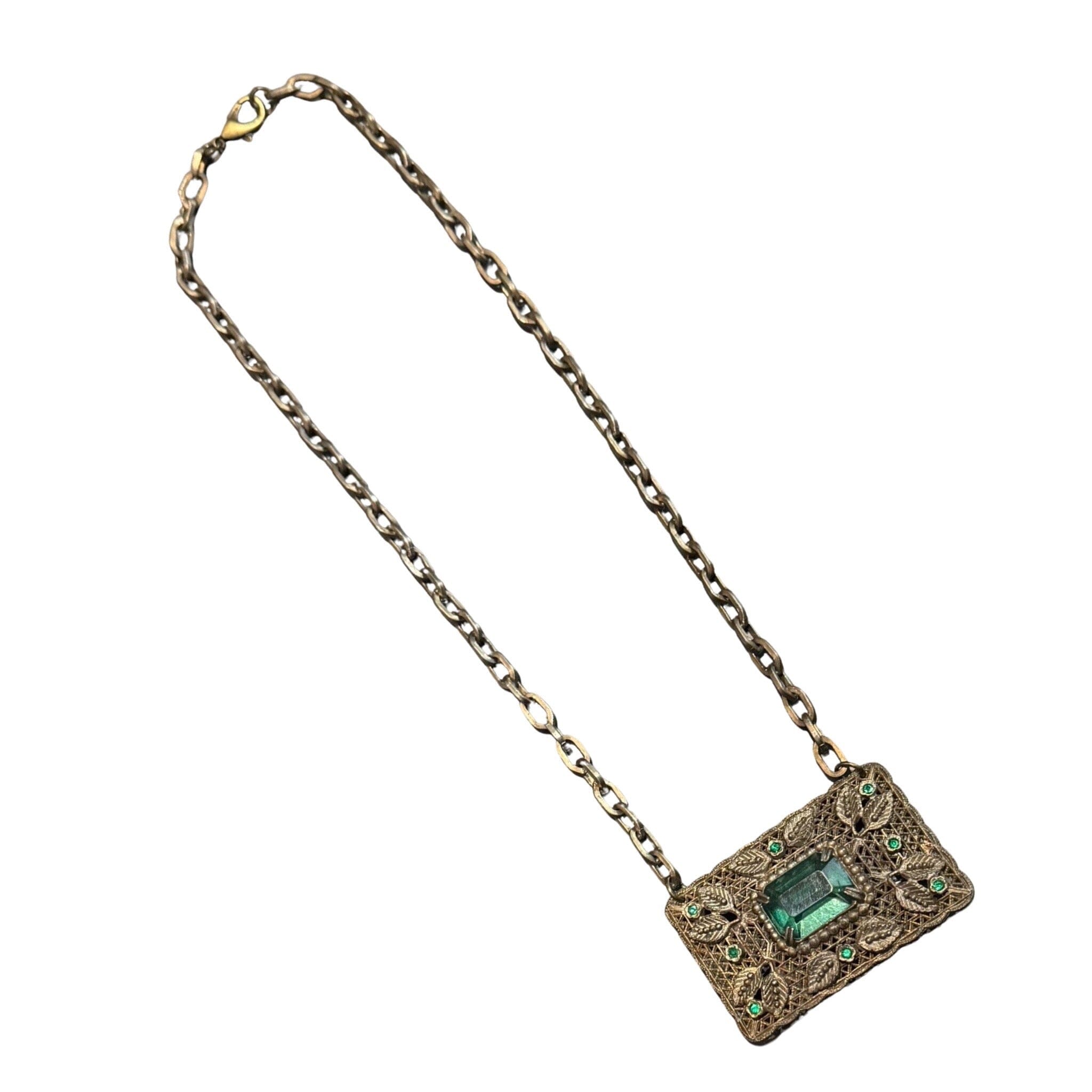 Vintage 1800s Filigree Sash Brooch turned Pendant Necklace Necklace Erin Knight Designs