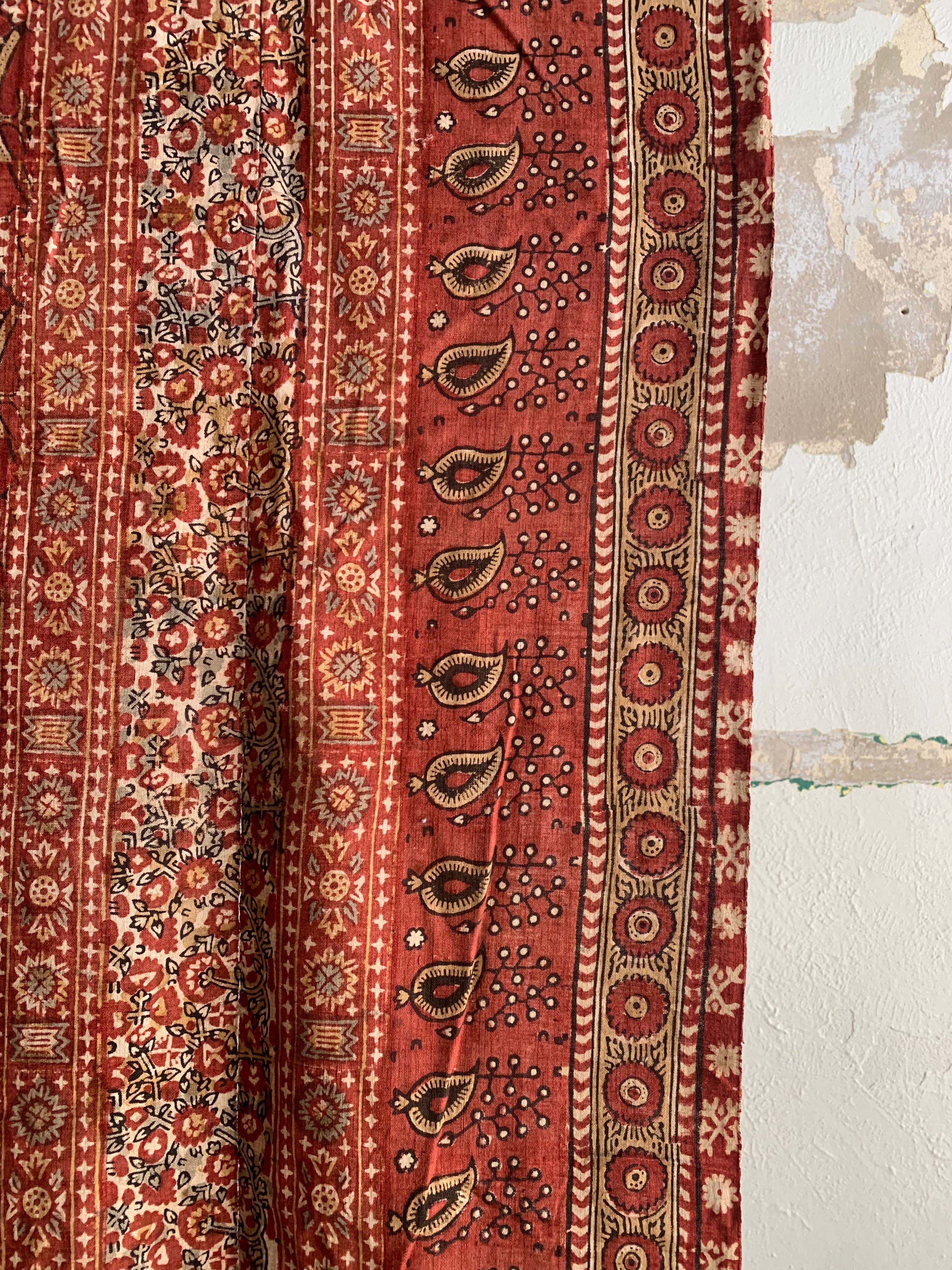 Vintage Block Print Textile from Uzbekistan (#7907 | 73 1/2 x 94") Vintage Textile Abdullah