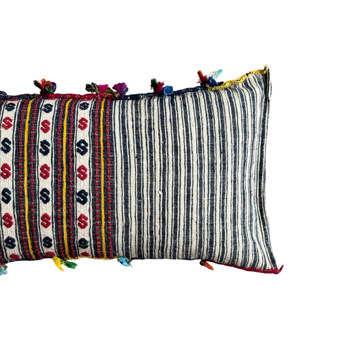 Vintage Hand woven Indian Cotton (#M040724 | 10.5x24") New Pillows B. Viz Design