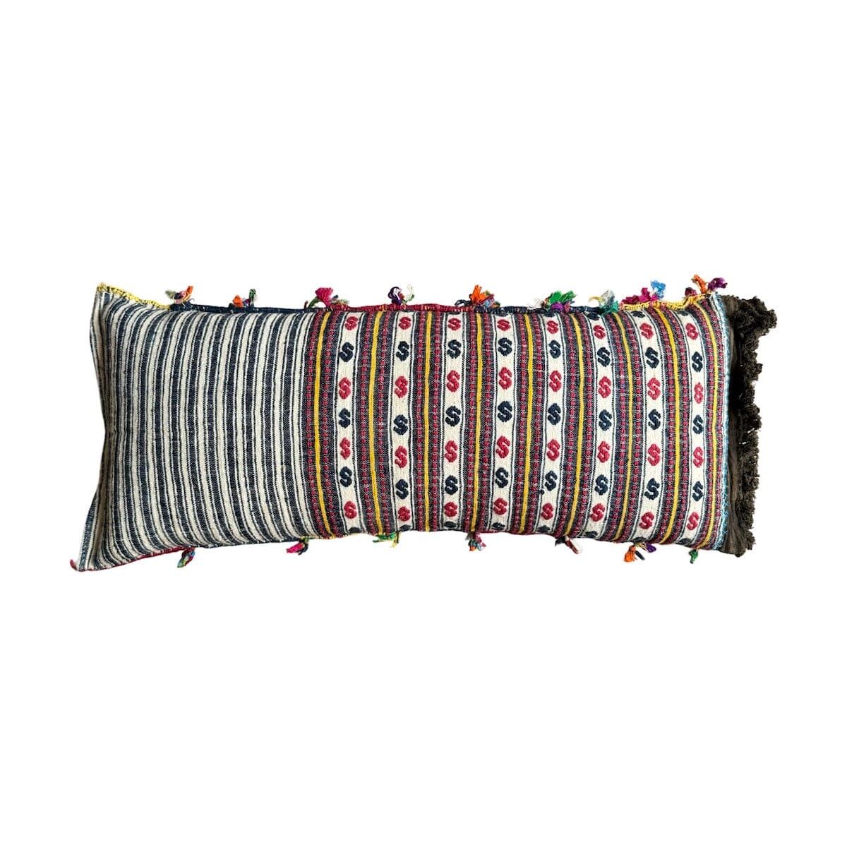 Vintage Hand woven Indian Cotton (#M040724 | 10.5x24") New Pillows B. Viz Design