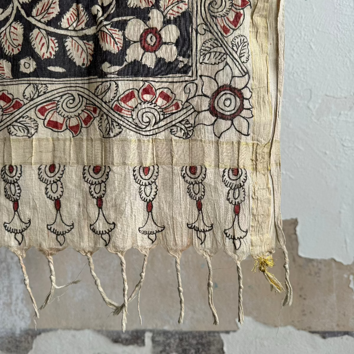 Vintage Kalamkari (#7786 | 33 1/2 x 86") Antique Textile Becky Vizard