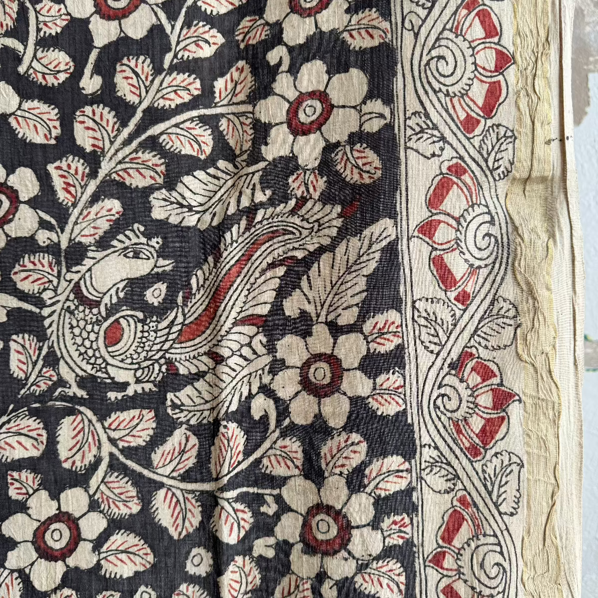 Vintage Kalamkari (#7786 | 33 1/2 x 86") Antique Textile Becky Vizard