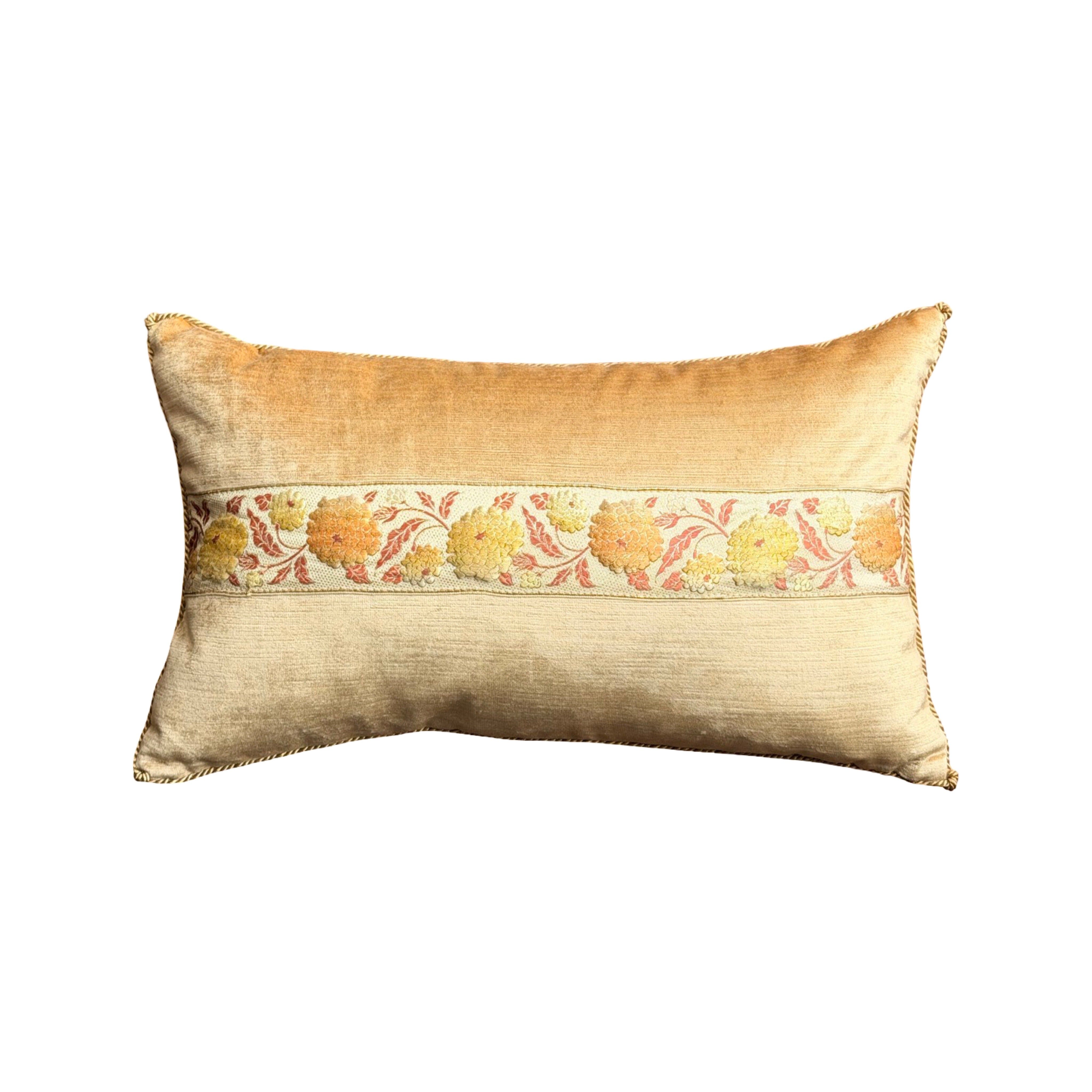 Vintage Metallic Ribbon (#M020426A&B| 11.5 x 19") New Pillows B. Viz Design