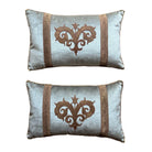 Vintage Turkish Gold Metallic Embroidery (#A100624 A&B | 11 1/4 z 18") New Pillows B. Viz Design