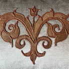Vintage Turkish Gold Metallic Embroidery on Silver Velvet (#A100624 A&B | 18 x 11 1/4") Pillow Pair B. Viz Design