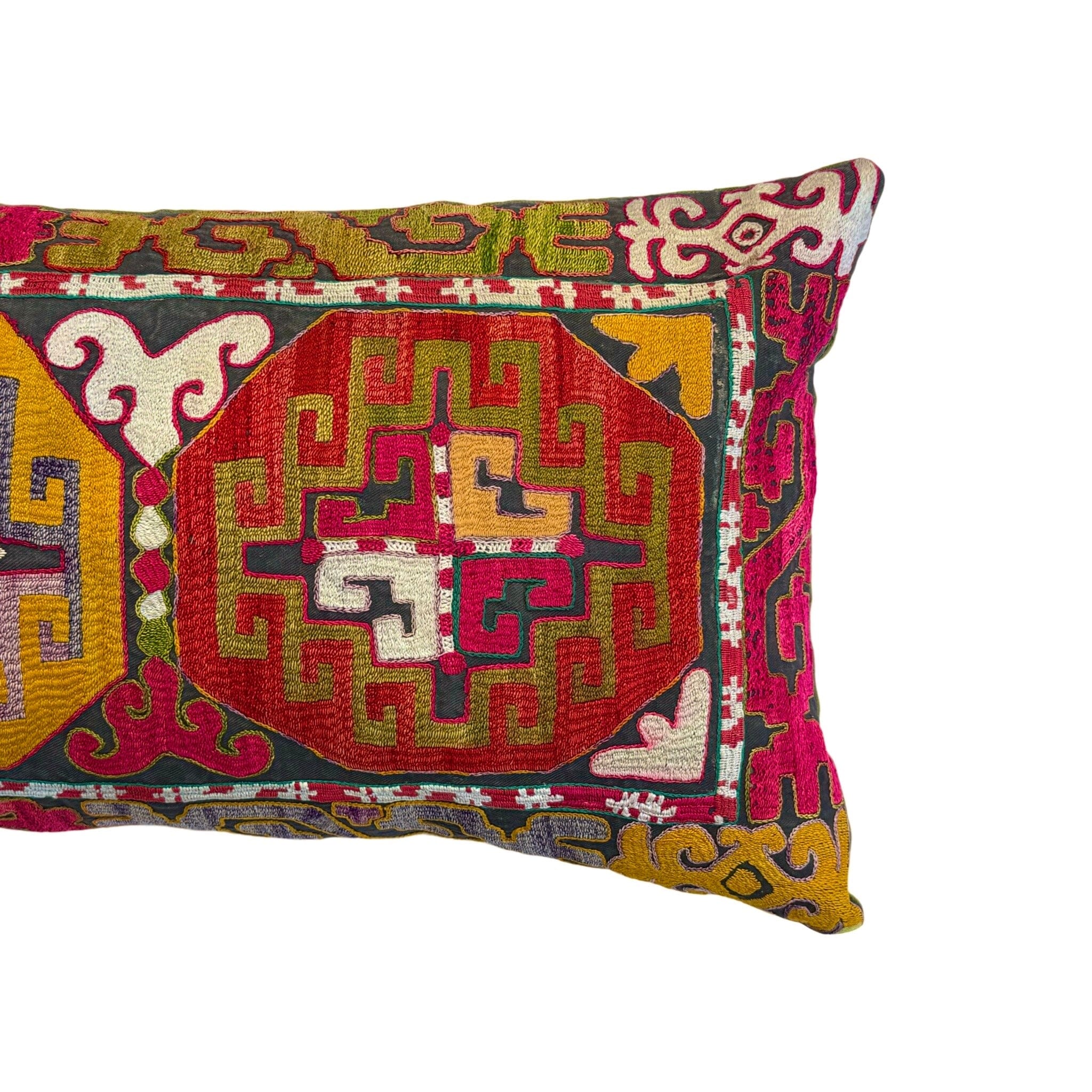 Vintage Uzbek Napramach (#M100424| 15.25 x 35.25") New Pillows B. Viz Design