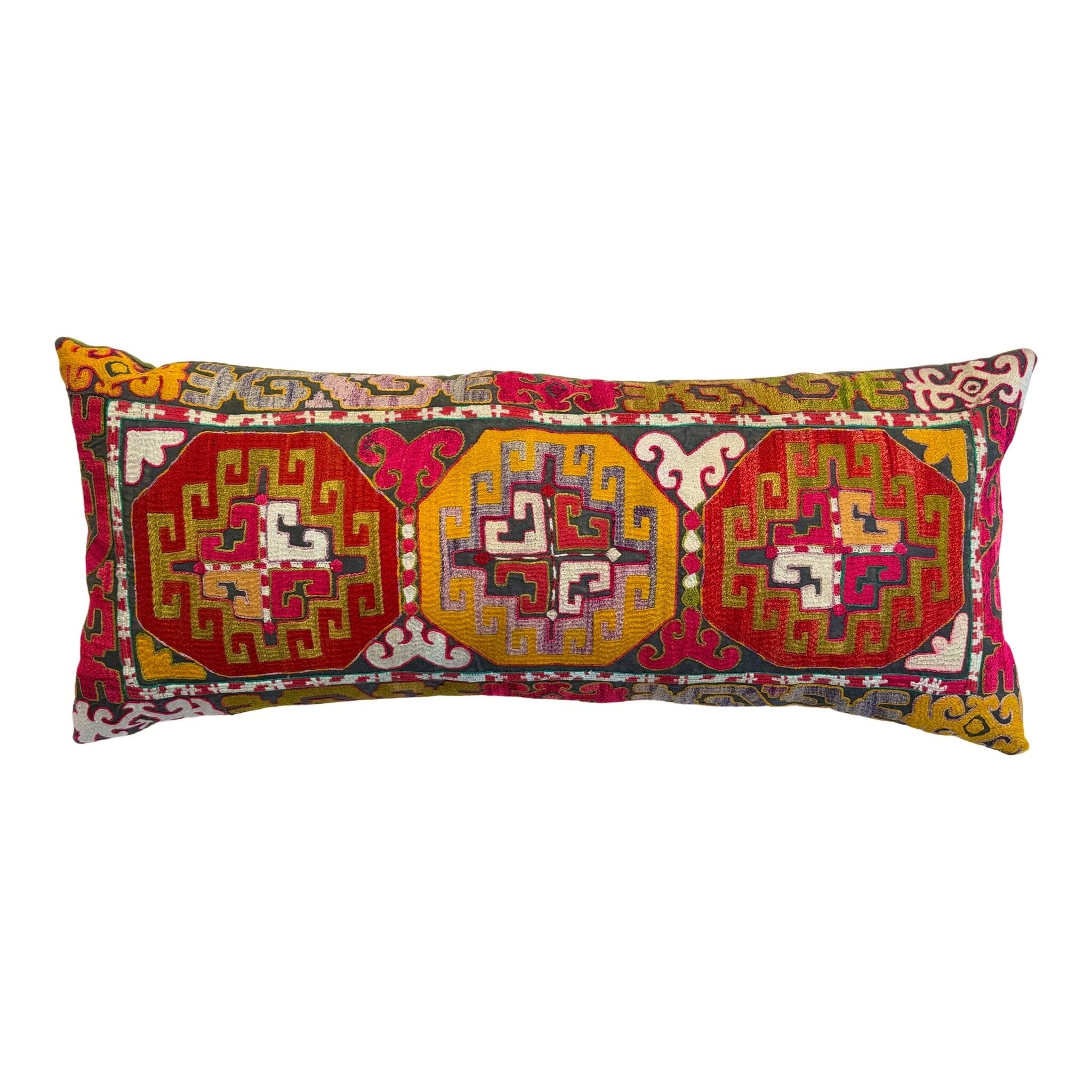 Vintage Uzbek Napramach (#M100424| 15.25 x 35.25") New Pillows B. Viz Design
