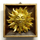 Wooden Frame with Sun | 2 3/4 x 1" Museum Bees Museum Bees