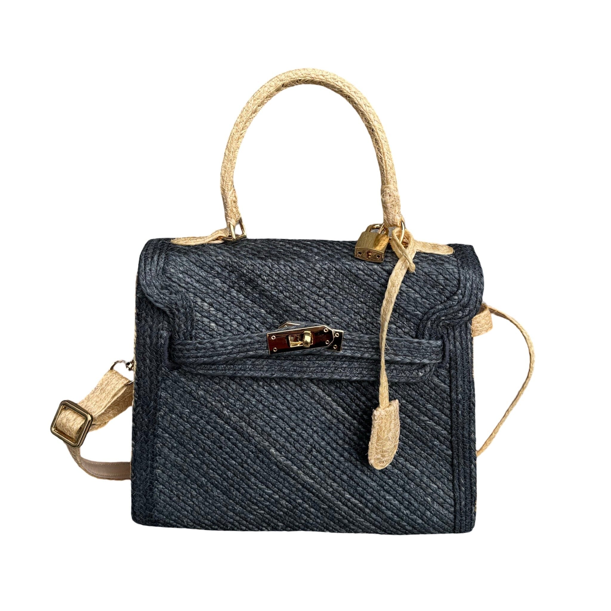 Woven Replica Handbag Handbag Baanpueng Handmade Shop Navy and Natural