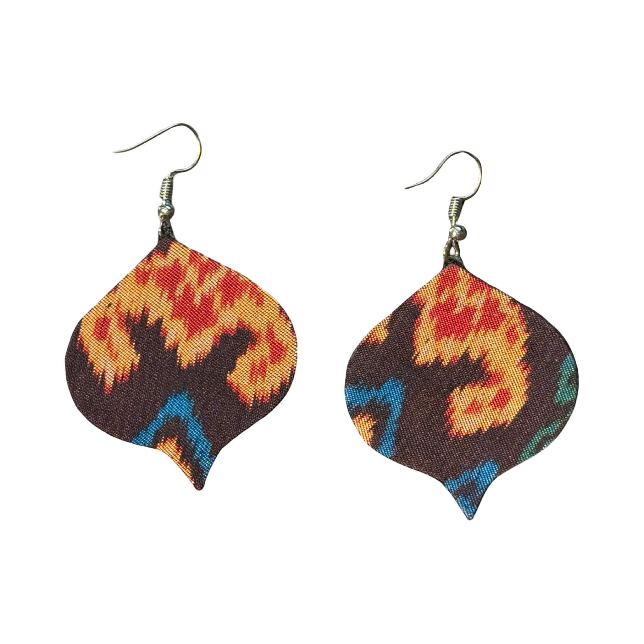 Woven Silk Card Earrings from Thailand Earrings Bangkok D