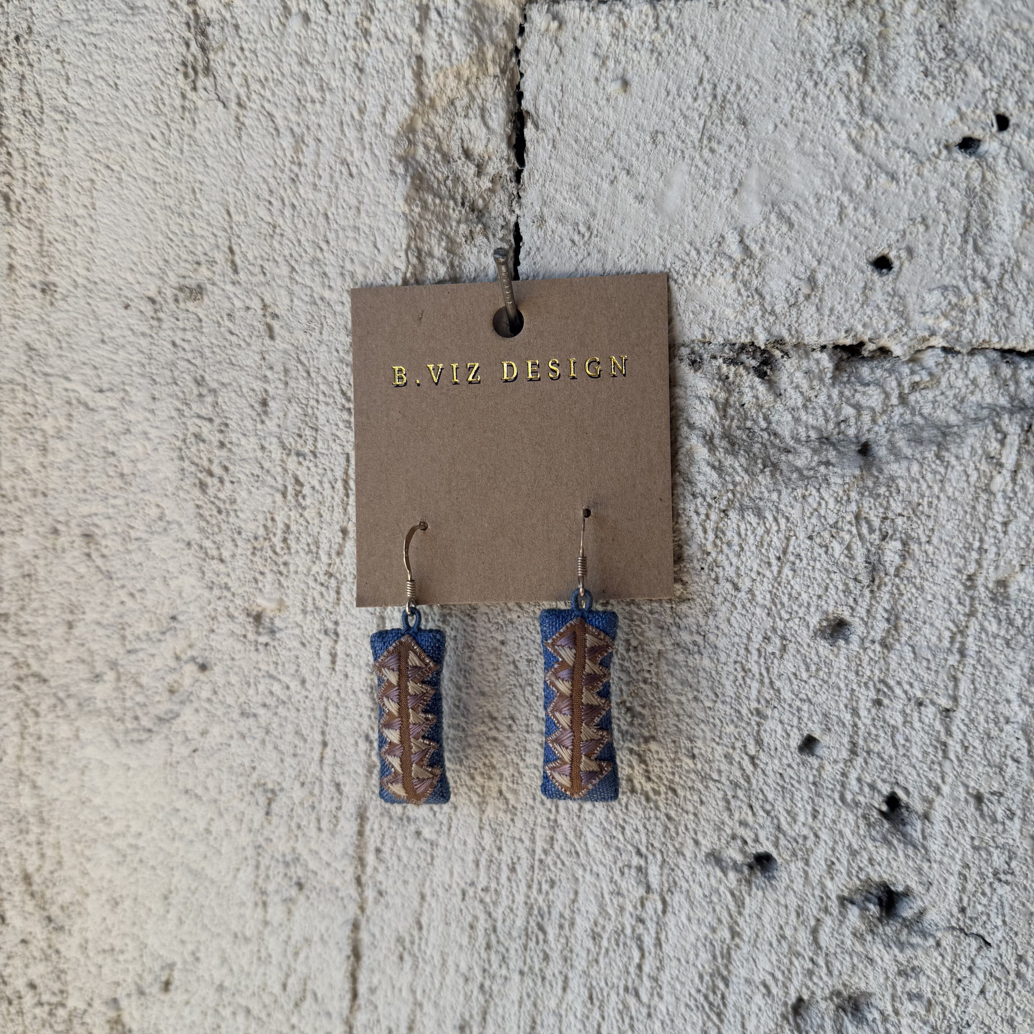 Woven Stuffed Plush Earrings from Laos Earrings ClayCut Laos Earring A