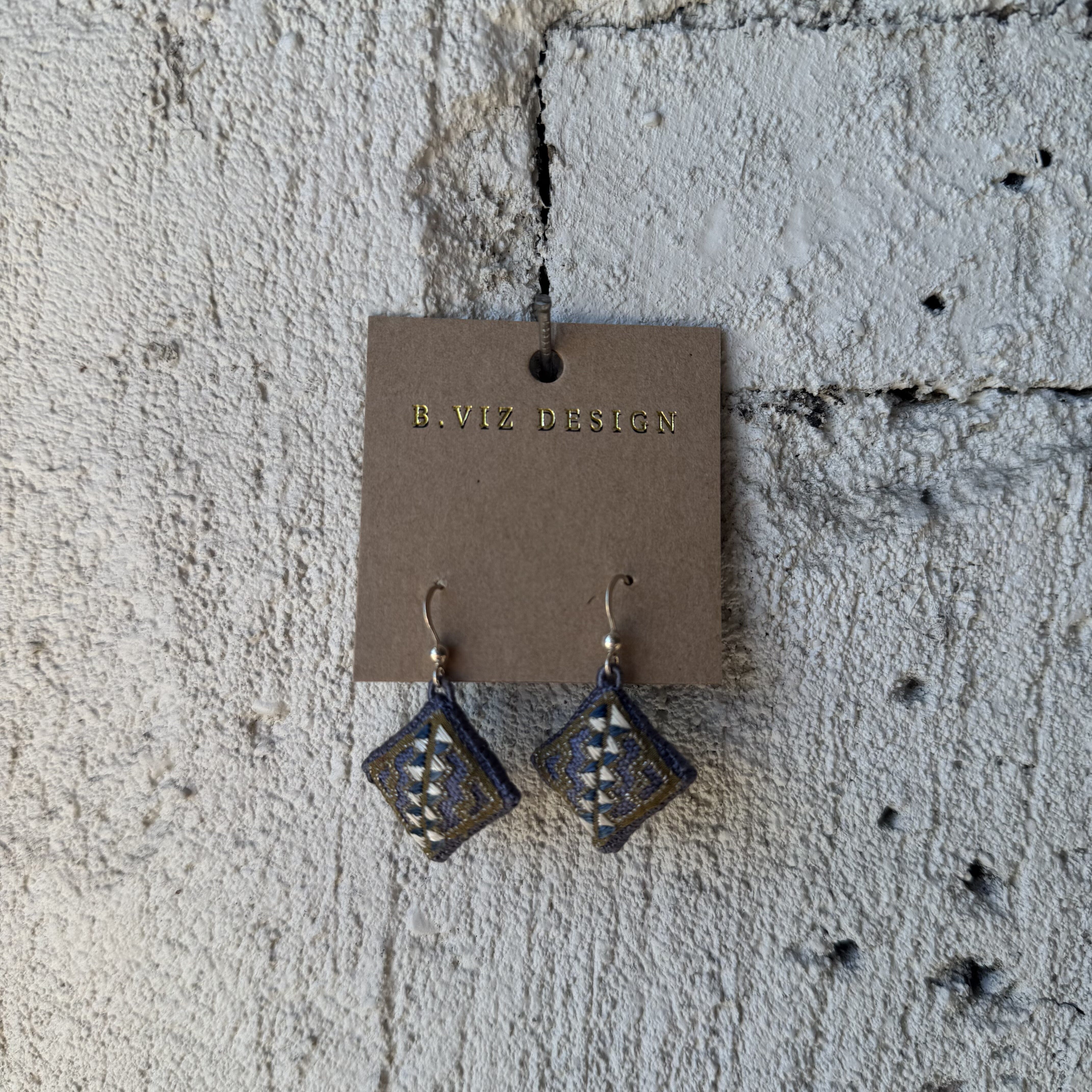 Woven Stuffed Plush Earrings from Laos Earrings ClayCut Laos Earring C