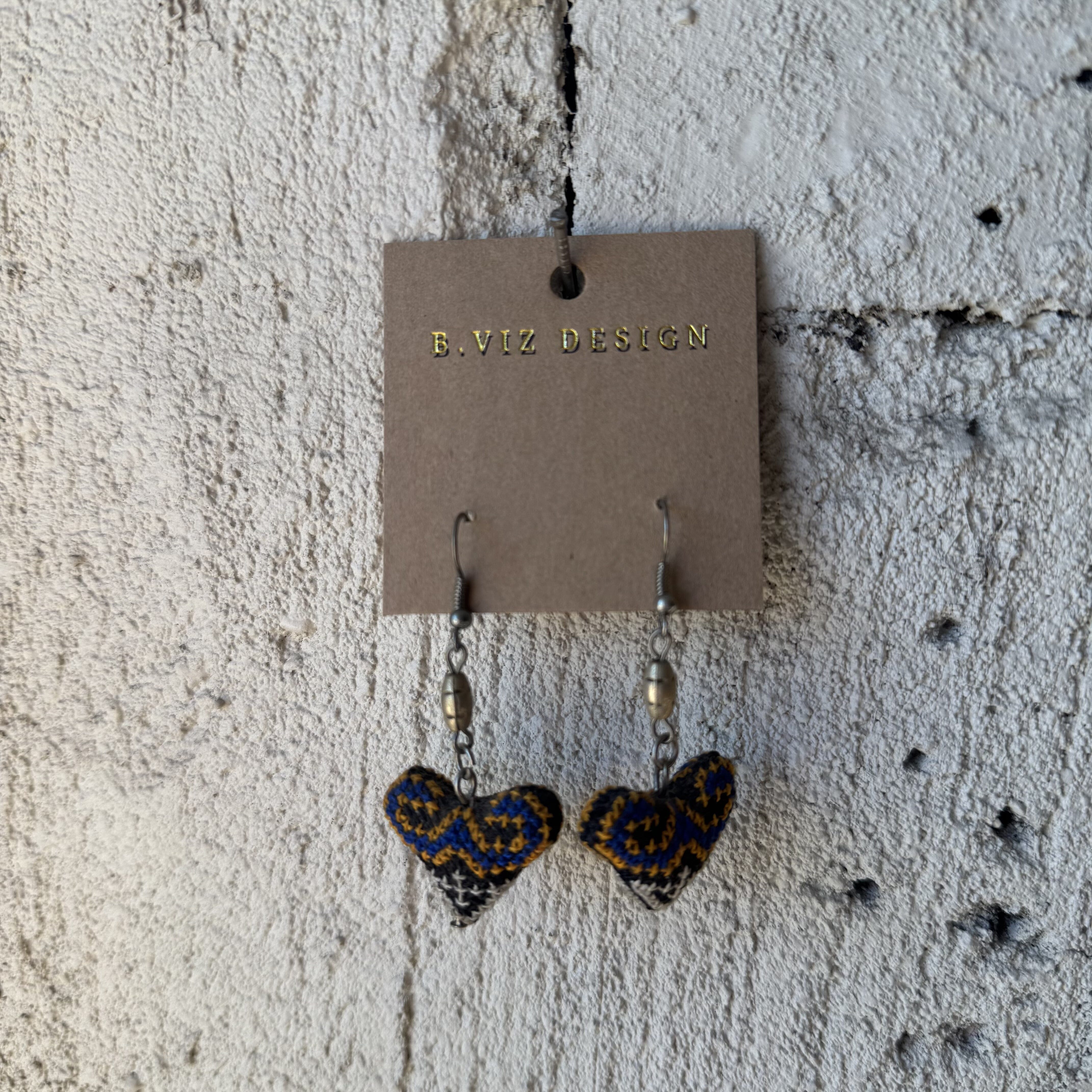 Woven Stuffed Plush Earrings from Laos Earrings ClayCut Laos Earring F