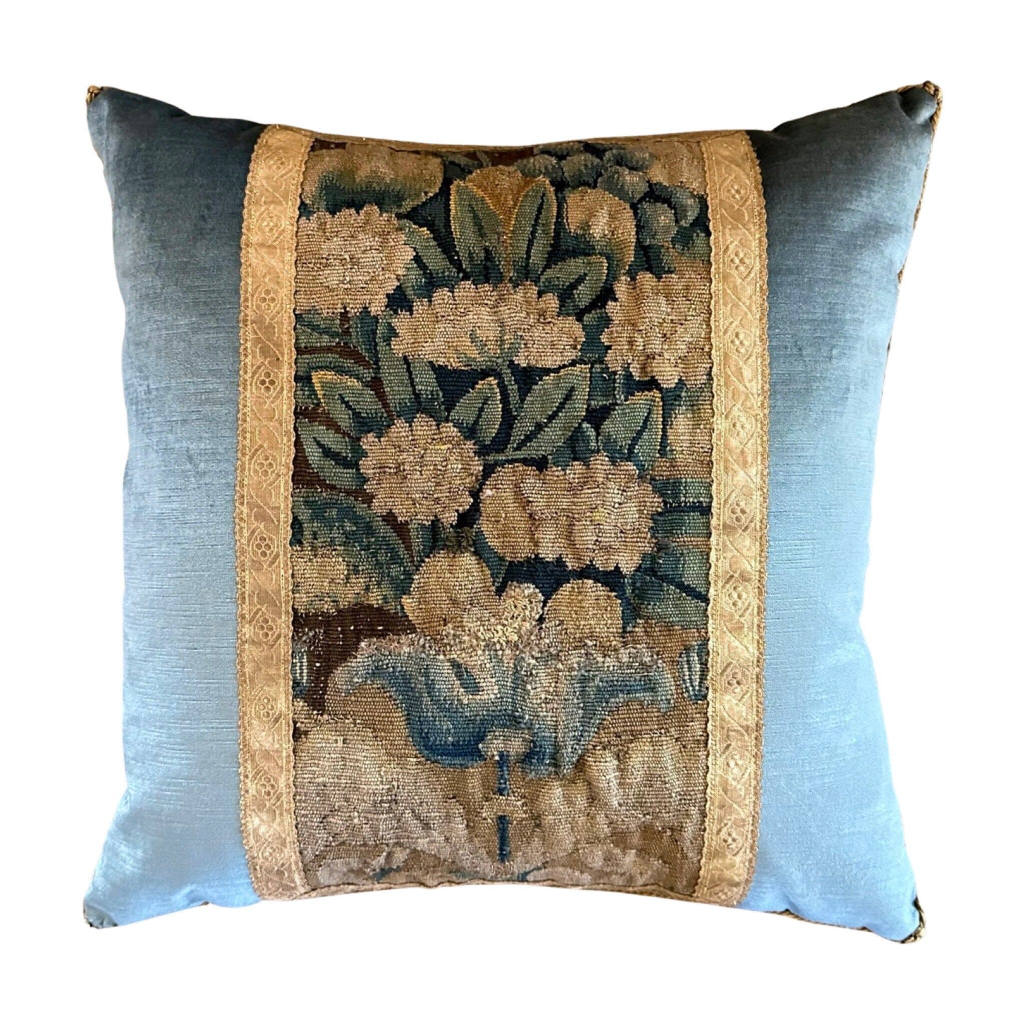 17th Century Flemish Tapestry Fragment (#031123A&B|22"x22") New Pillows B. Viz Design