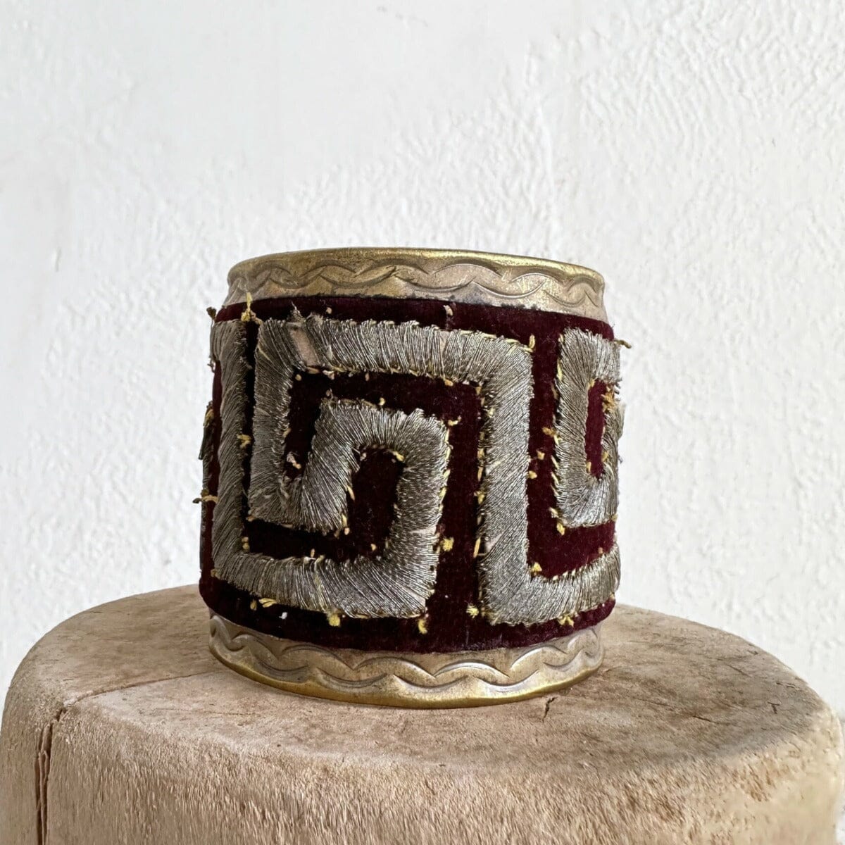 Antique Embroidery Cuff Bracelet | Greek Key Bracelet Eyup Gunduz