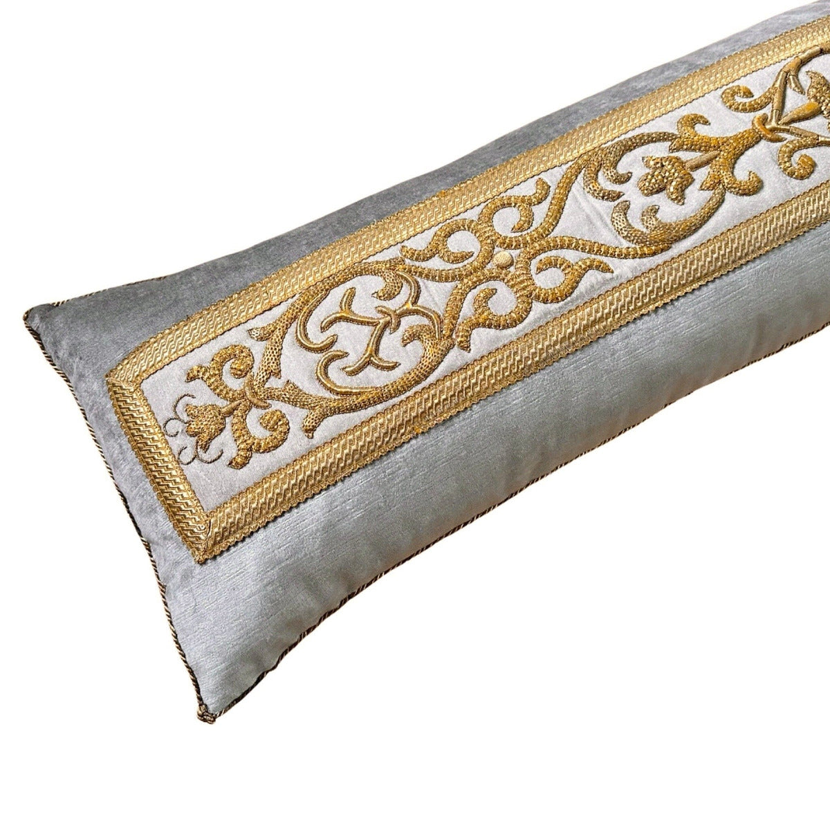 Antique European Gold Embroidery (#E091223 | 13x 39") New Pillows B. Viz Design