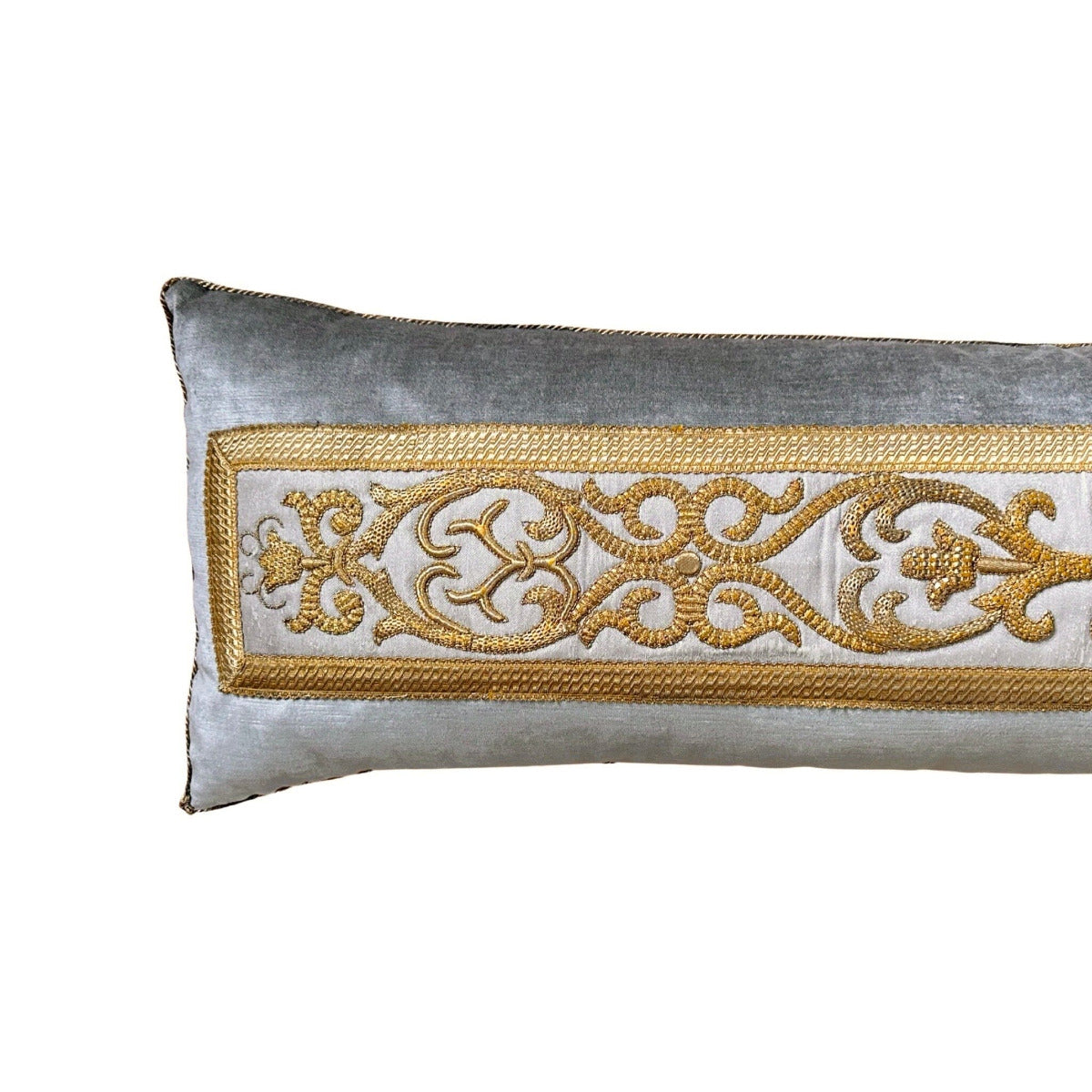 Antique European Gold Embroidery (#E091223 | 13x 39") New Pillows B. Viz Design