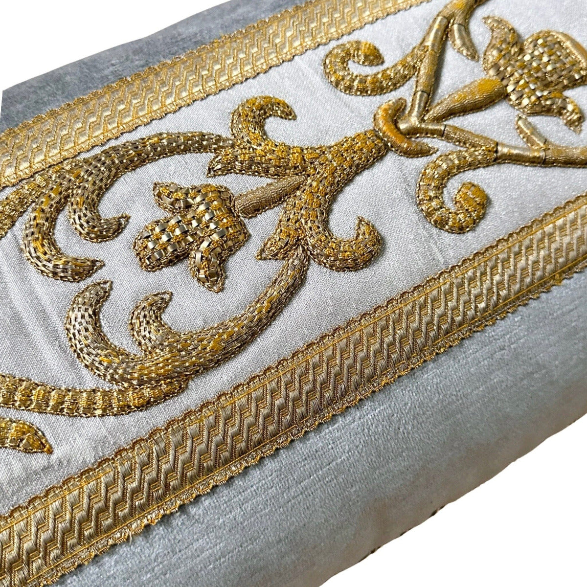 Antique European Gold Embroidery (#E091223 | 13x 39") New Pillows B. Viz Design