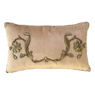 Antique European Raised Silver Metallic Embroidery Pillows | 12 x 19 1/2 E083123 New Pillows B. Viz Design