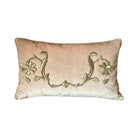 Antique European Raised Silver Metallic Embroidery Pillows | 12 x 19 1/2 E083123 New Pillows B. Viz Design