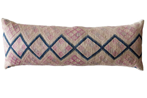 Antique Moroccan Silk Embroidery (#M042922 | 16 x 42") Pillow B. Viz Design 