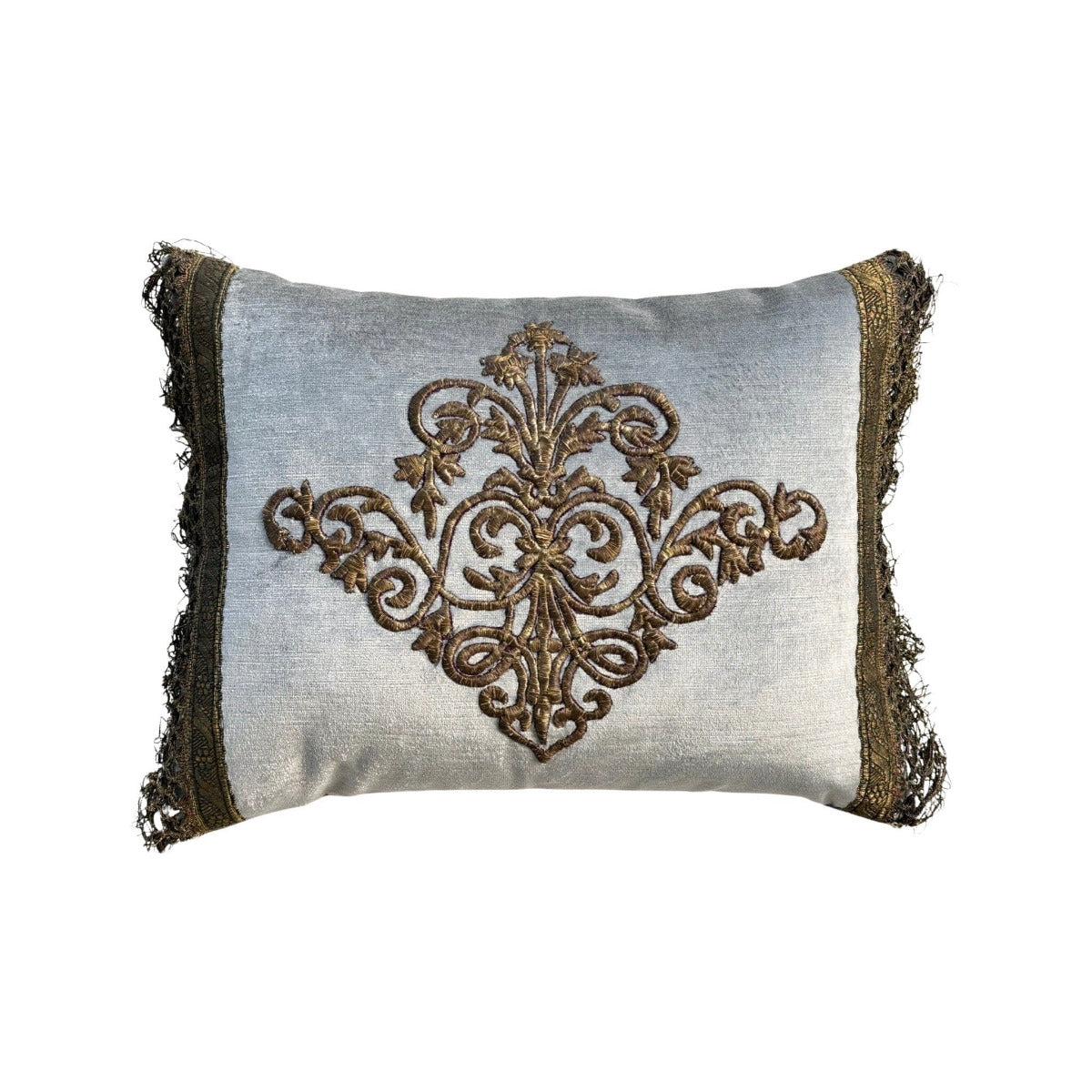 Antique Ottoman Empire Raised Gold Embroidery (#E092123A&B | 14x18") Pillow B. Viz Design