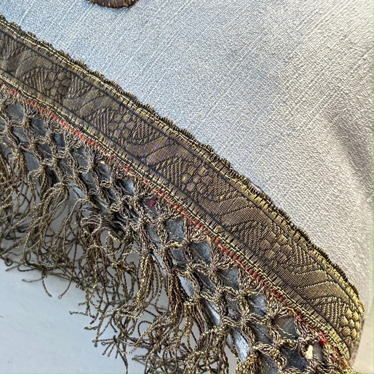 Antique Ottoman Empire Raised Gold Embroidery (#E092123A&B | 14x18") Pillow B. Viz Design