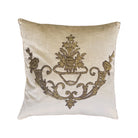 Antique Ottoman Empire Raised Gold Metallic Embroidery (#E053022A&B | 21 x 21") Pillow Pair B. Viz Design 