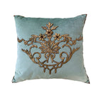Antique Ottoman Empire Raised Gold Metallic Embroidery (#E060623 | 21 x 22 1/2") New Pillows B. Viz Design