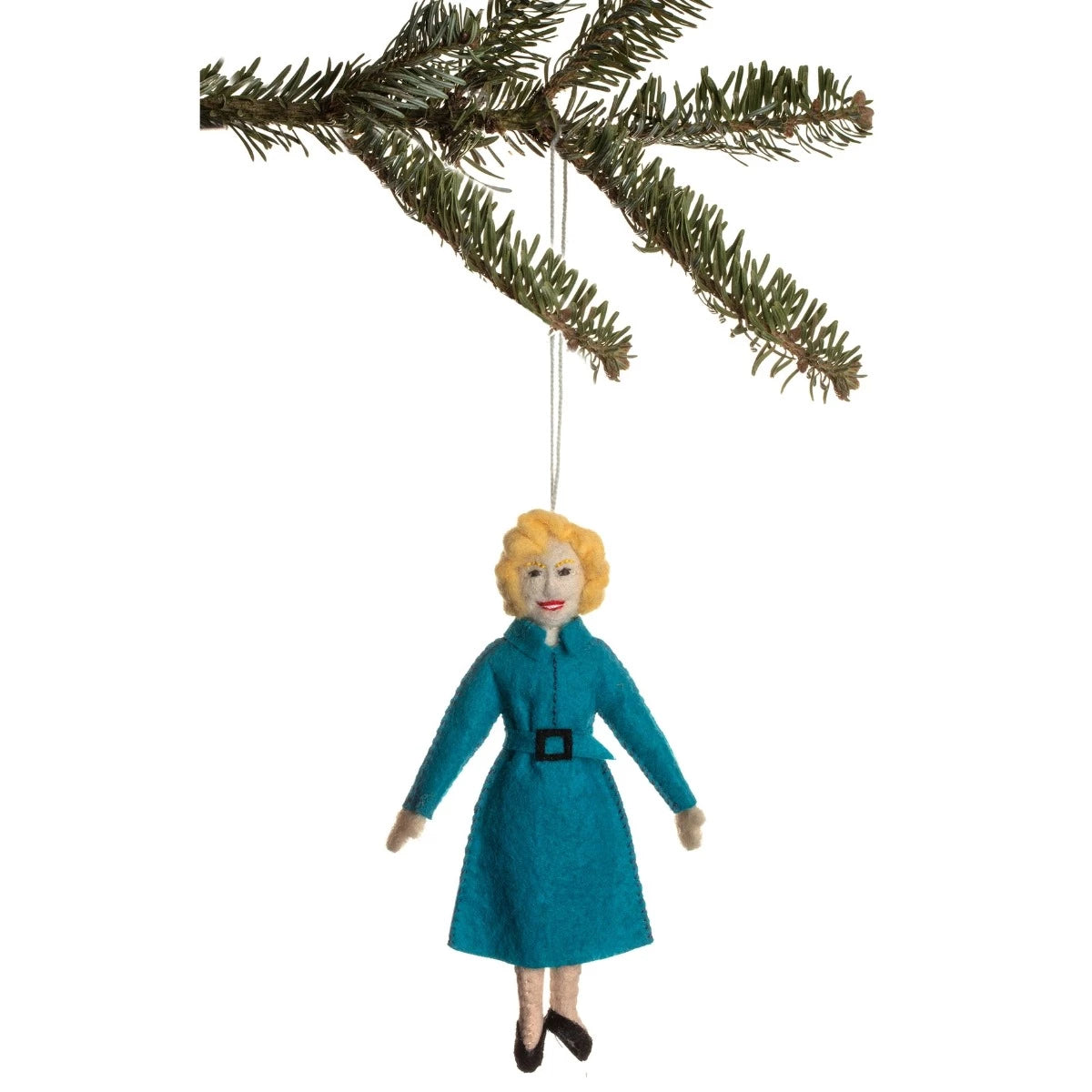 "Betty White" Felt Ornament Christmas in July Silk Road Bazaar