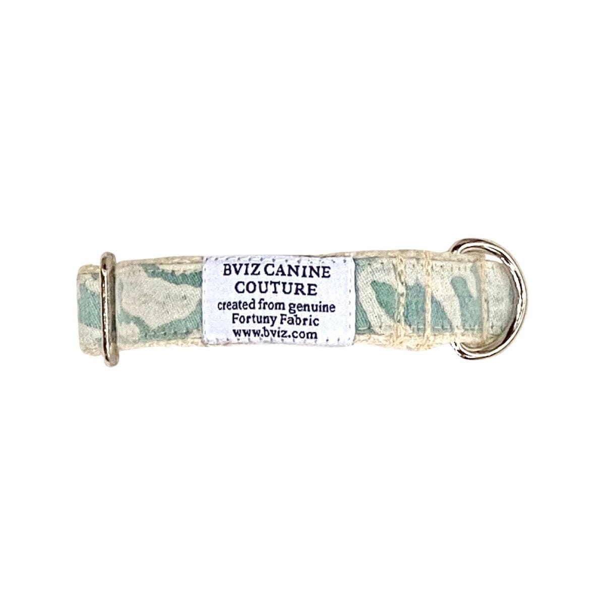 "Canine Couture" (Blue Teal & White) Dog Collar B. Viz Design