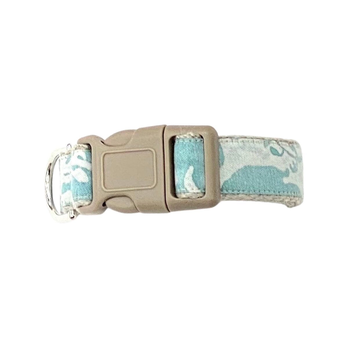 "Canine Couture" (Blue Teal & White) Dog Collar B. Viz Design S