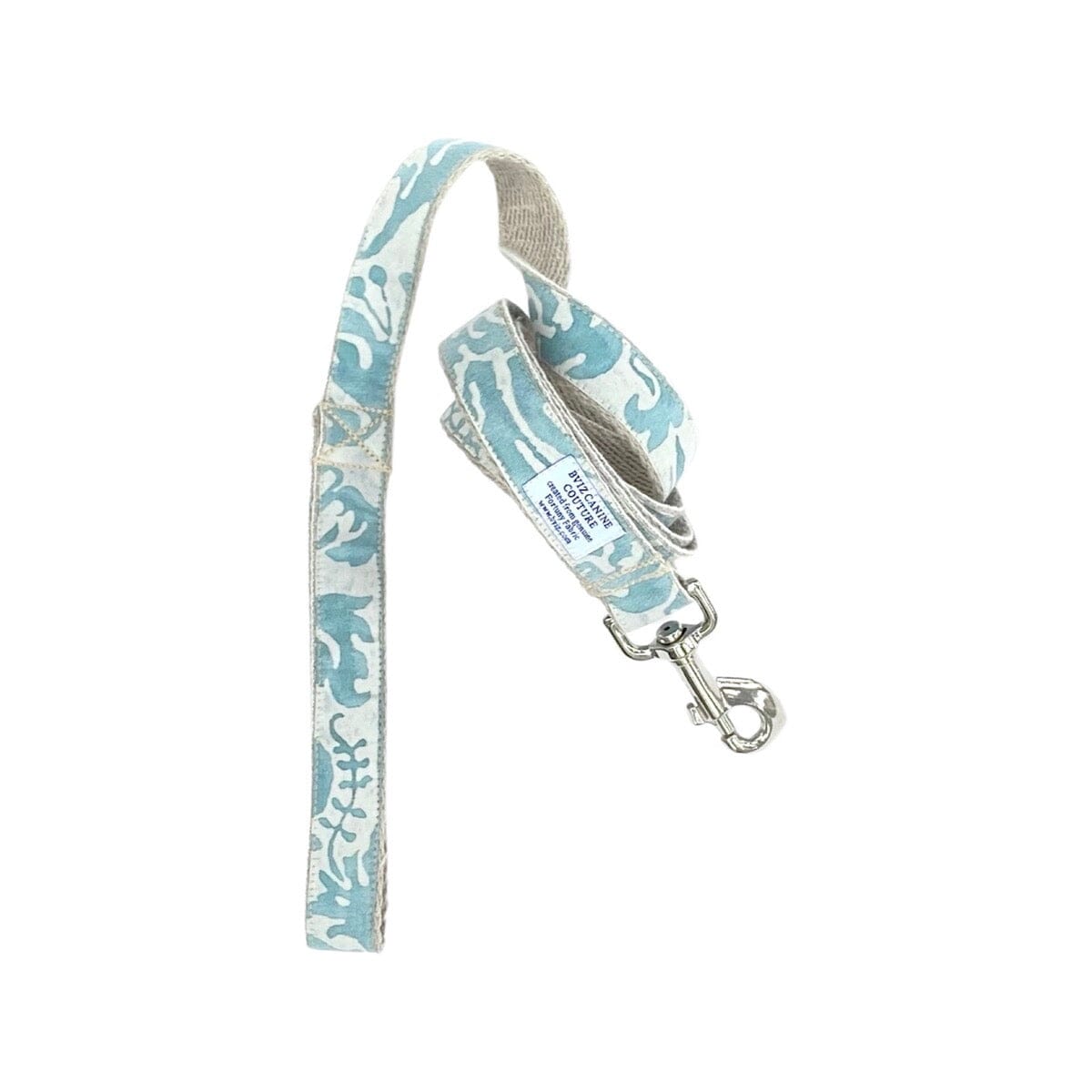 "Canine Couture" (Blue Teal & White Dog Leash) Dog Leash B. Viz Design