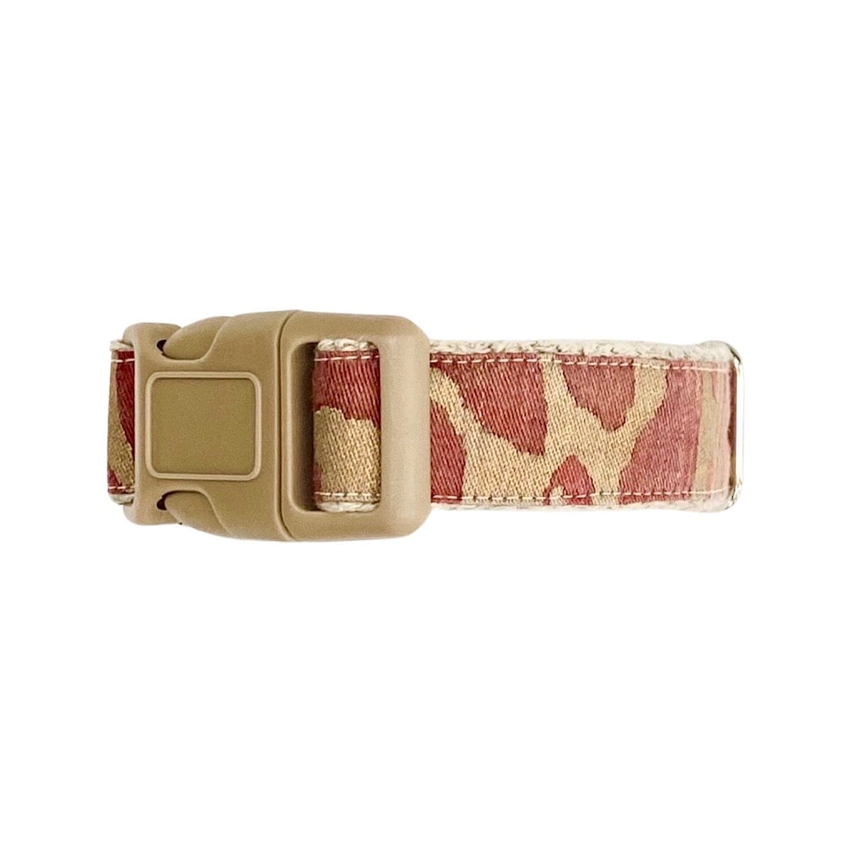 "Canine Couture" (Red / Brick & Metallic Gold) Dog Collar B. Viz Design S