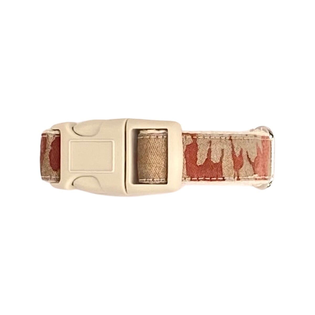 "Canine Couture" (Red / Brick & Metallic Gold) Dog Collar B. Viz Design XS