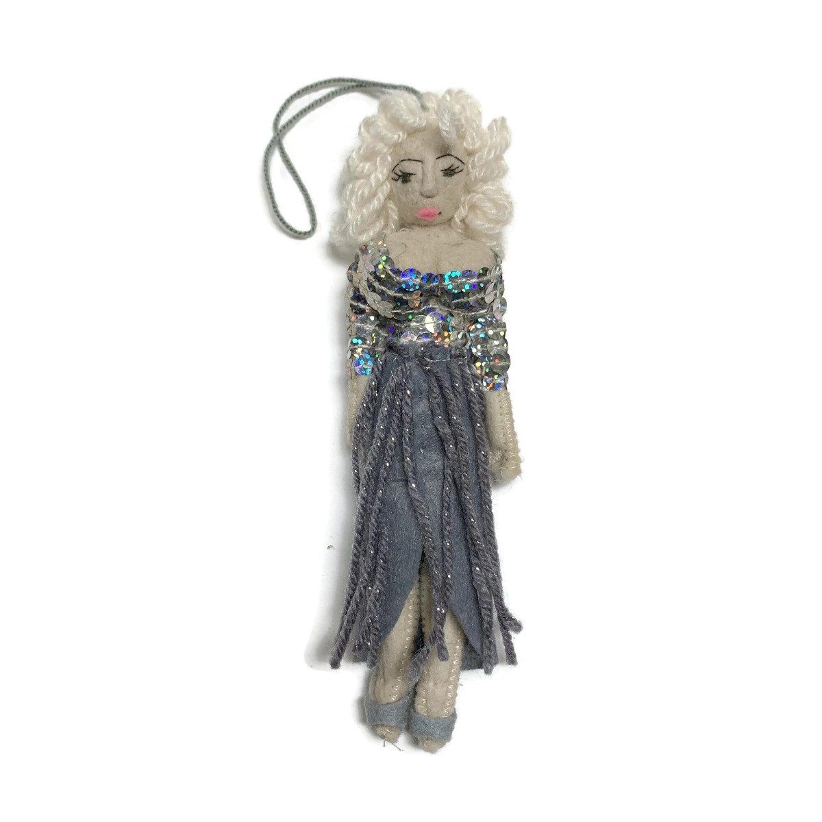 "Dolly Parton" Felt Ornament Ornament Silk Road Bazaar