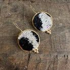 Hand Crafted Ottoman Vintage Textile Earrings - Round Earrings Eyup Gunduz E