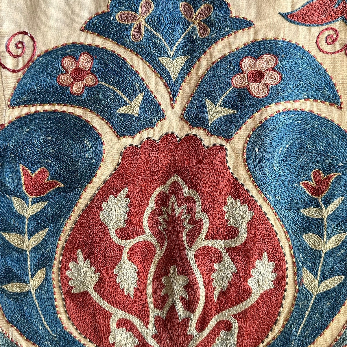 Hand Stitched All Silk Suzani (CSSU231222 | 61 x 88") Suzani Aziz Suzani