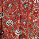 Hand Stitched All Silk Suzani (CSSU240222 | 40 x 54 1/2") Suzani Aziz Suzani 