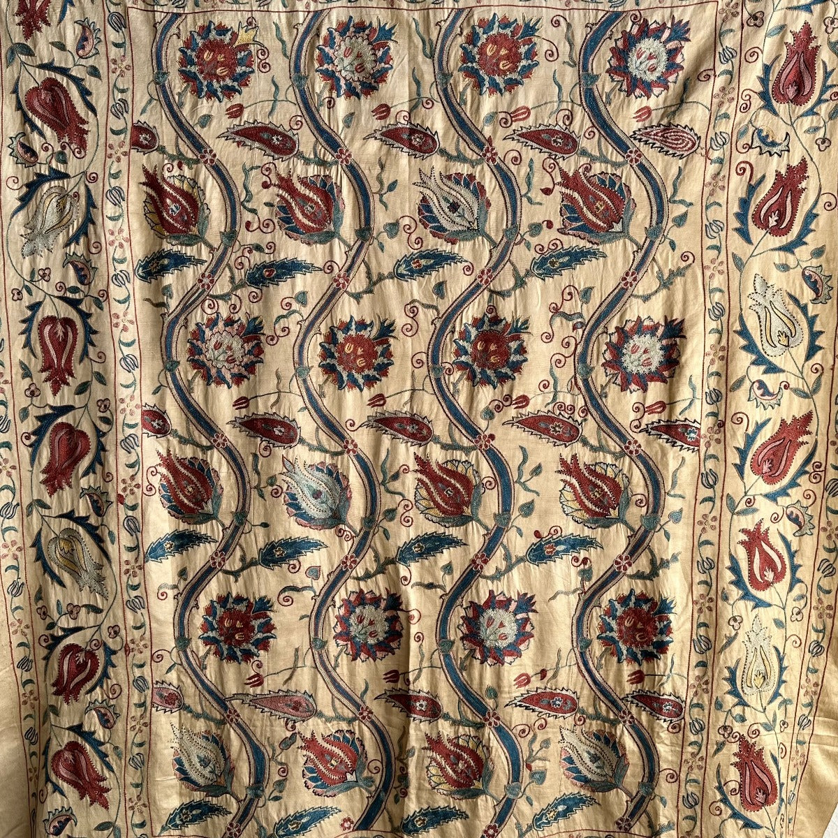 Hand Stitched All Silk Suzani (CSSU241422| 61 3/4 x 72") Suzani Aziz Suzani