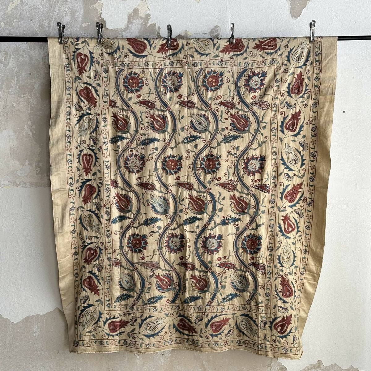 Hand Stitched All Silk Suzani (CSSU241422| 61 3/4 x 72") Suzani Aziz Suzani