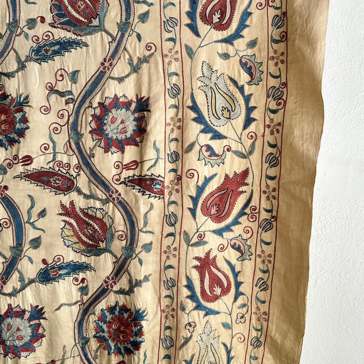 Hand Stitched All Silk Suzani (CSSU241422| 61 3/4 x 72") Suzani Aziz Suzani