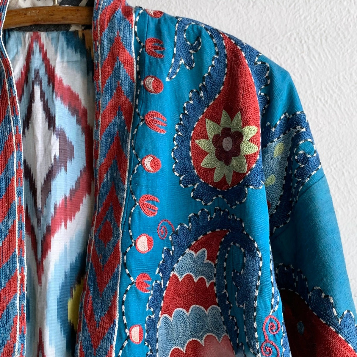 Hand-Stitched Suzani Coat from Uzbekistan Coat Aziz Suzani 