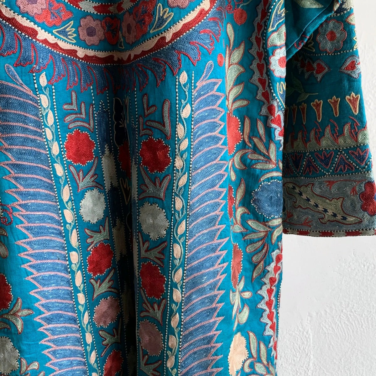 Hand-Stitched Suzani Coat from Uzbekistan Coat Aziz Suzani