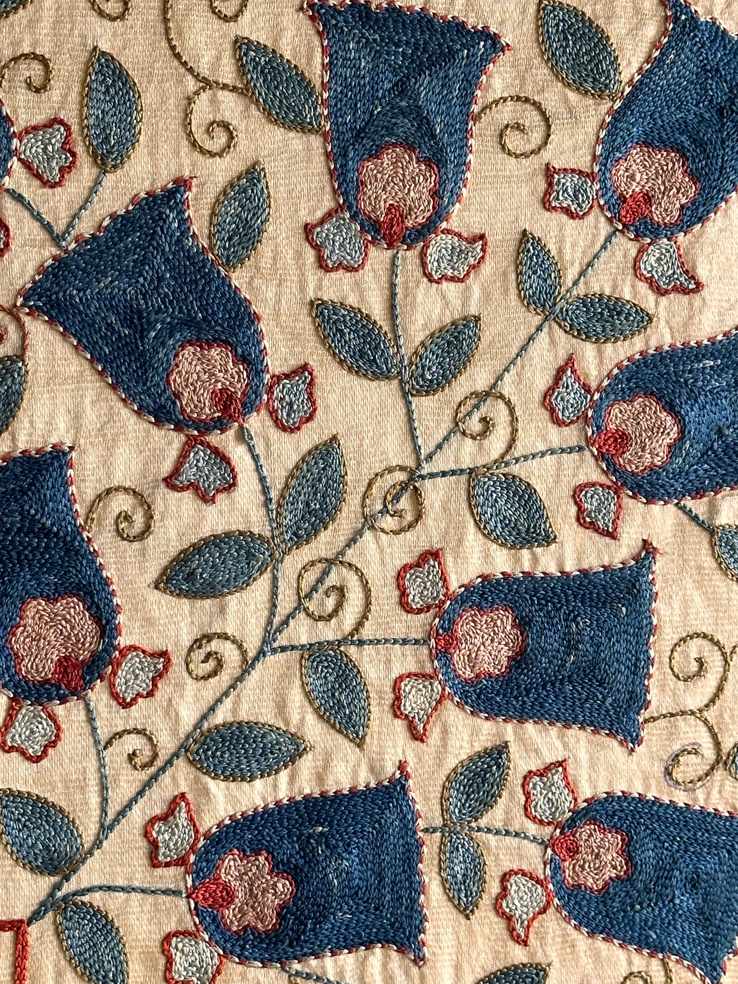 Hand Stitched Suzani (CSSU061723 | 84 x 60") Suzani Aziz Suzani