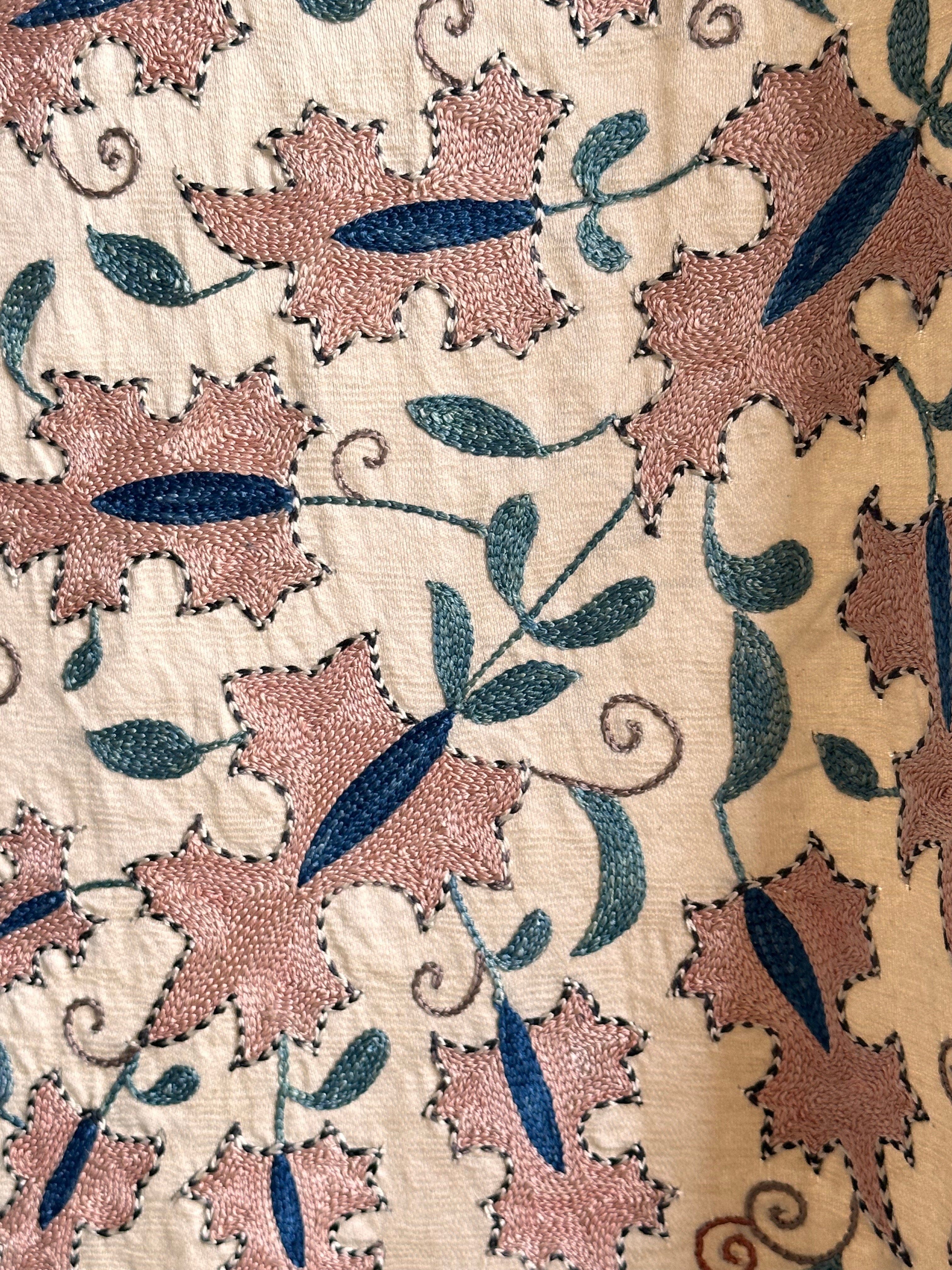 Hand Stitched Suzani (CSSU061723 | 84 x 60") Suzani Aziz Suzani